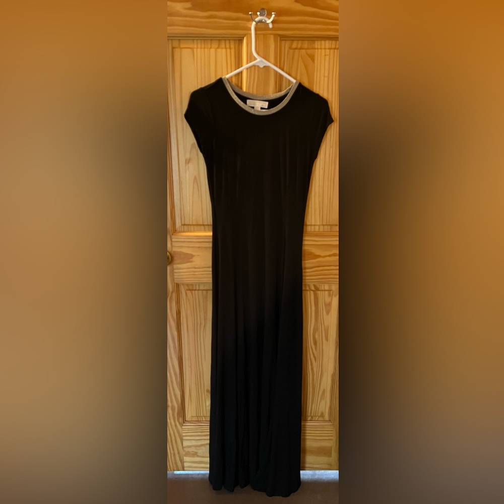 NNT • Michael Kors • form-fitting black Jersey maxi dress • XS